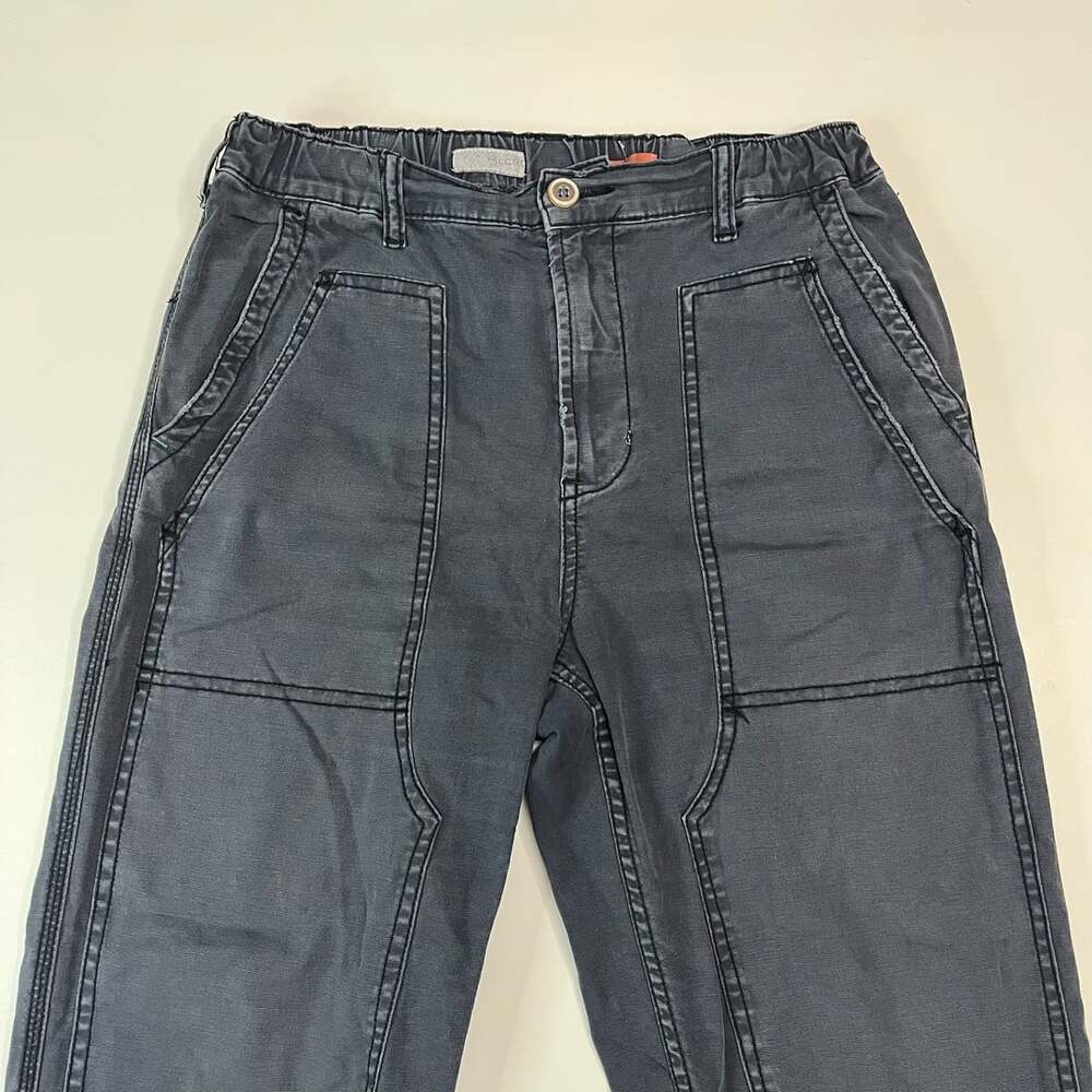 Pilcro Utility Pants Size 29 Dark Gray Cargo Wide Leg Charcoal - Picture 9 of 11